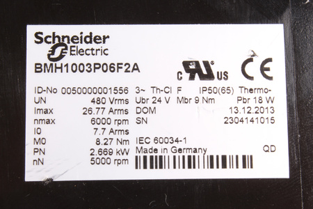 BMH1003P06F2A SCHNEIDER ELECTRIC 0050000001556