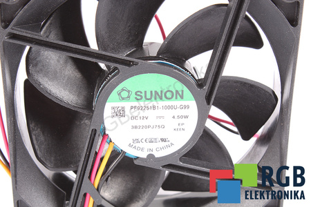 PF92251B1-1000U-G99 SUNON 92X92X25MM, 12V EVANTAI