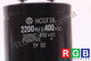 CONDENSATOR HCGF3A 2200UF, 400VDC CONDENSATOR