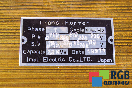 1.2KVA IMAI ELECTRIC 230V, 110V TRANSFORMATOR