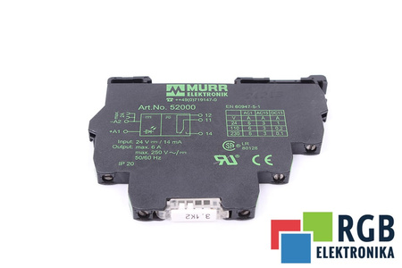ART.NO. 52000 MURR ELEKTRONIK 250VAC 6A RELEU