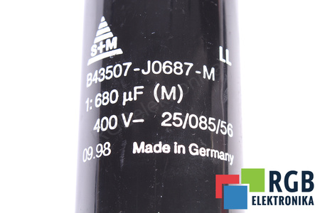 CONDENSATOR B43507-J0687-M S+M 680UF, 400V