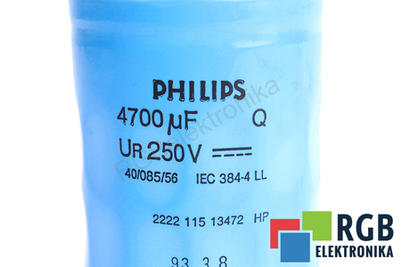 CONDENSATOR 4700UF 250V PHILIPS 40/085/56 CONDENSATOR