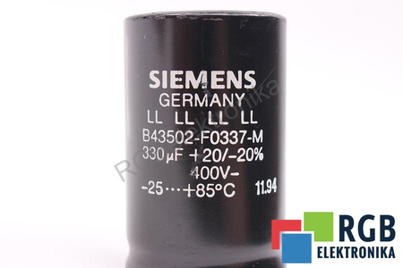 CONDENSATOR B43502-F0337-M SIEMENS 330UF, 400V CONDENSATOR