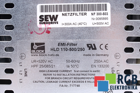 HLD110-500/250 BLOCK FILTRU