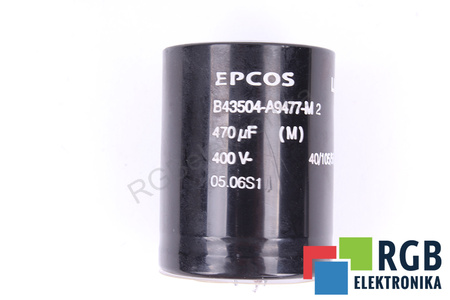 CONDENSATOR B43504-A9477-M2 EPCOS 470UF, 400V CONDENSATOR