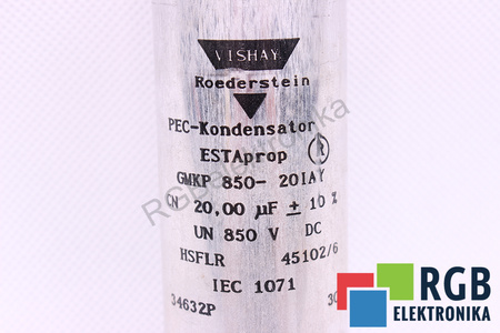 CONDENSATOR 20UF 850VDC VISHAY CONDENSATOR