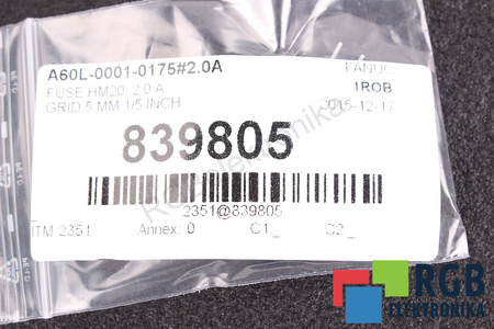 SIGURANŢĂ A60L-0001-0175#2.0A FANUC 2A