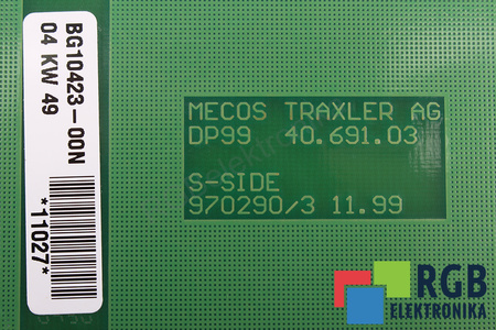 BG10423-00N MECOS TRAXLER DP99 40.691.03 970290/311.99 CONTROL ȘI PANOU DE CONTROL
