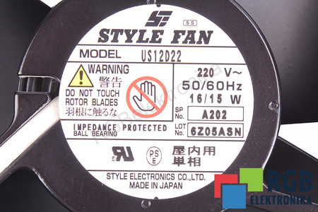US12D22 STYLE ELECTRONICS 120X120X40MM, 230V EVANTAI