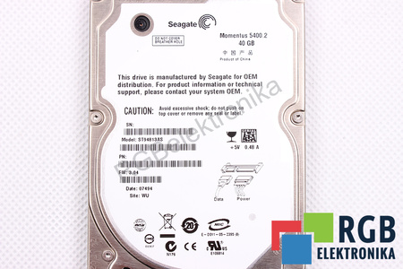 ST94813AS SEAGATE 40GB SATA 2.5"