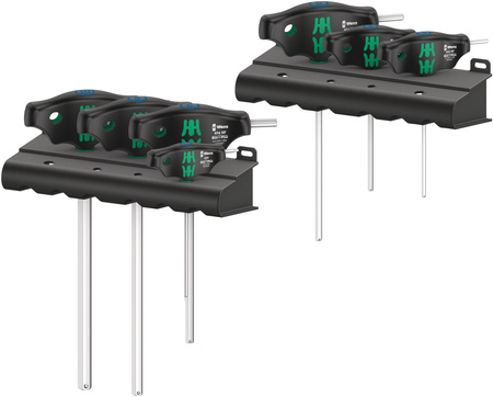 05023450001 WERA 454/7 HF SET 1 SET DE ȘURUBELNIȚE ÎN FORMĂ DE T PENTRU ȘURUBURI CU PROFIL HEX-PLUS, CU FUNCȚIE DE REȚINERE, 7 PIESE