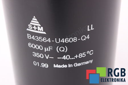 CONDENSATOR B43564-U4608-Q4 S+M 6000UF, 350VDC CONDENSATOR