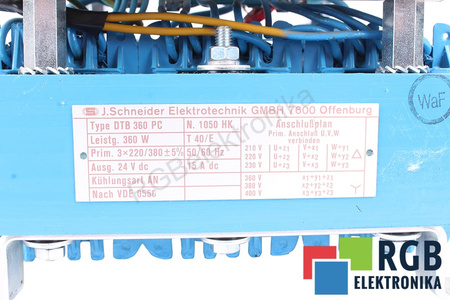 DTB360PC J. SCHNEIDER ELEKTROTECHNIK TRANSFORMATOR