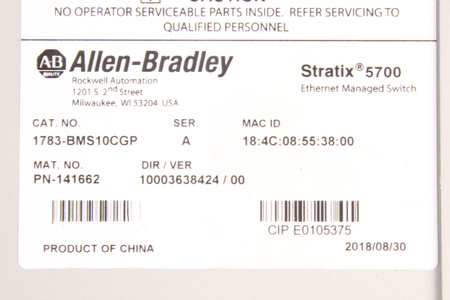 1783-BMS10CGP ALLEN BRADLEY STRATIX 5700