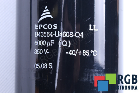 CONDENSATOR B43564-U4608-Q4 EPCOS 6000UF, 350VDC CONDENSATOR