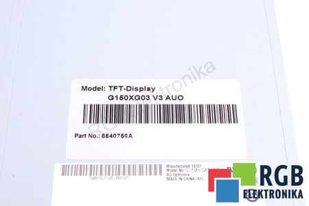 G150XG03 AUO V3 15" MATRICE LCD