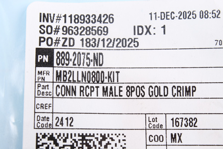 MB2LLN0800-KIT INDUSTRIAL APHENOL 8PIN CUIB