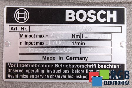 3842518050 BOSCH 3842519004 0.75/0. MOTOR ASINCRON CU REDUCTOR