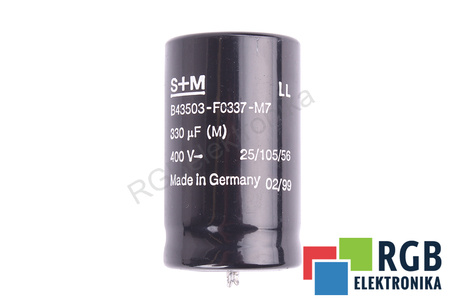 CONDENSATOR B43503-F0337-M7 S+M 330UF, 400V CONDENSATOR