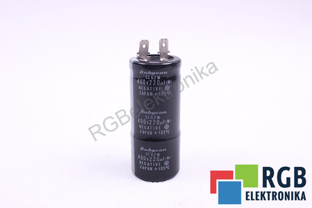 CONDENSATOR 220UF 400V RUBYCON CE62W CONDENSATOR