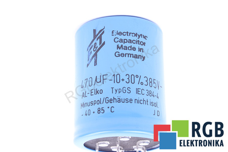 CONDENSATOR 470UF 385VDC F&T CONDENSATOR