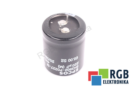 CONDENSATOR B43502-P0227-M EPCOS 25/085/56 220UF, 400VDC CONDENSATOR