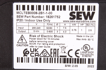 MCLTEB0008-2B1-1-00 SEW EURODRIVE CUTIE