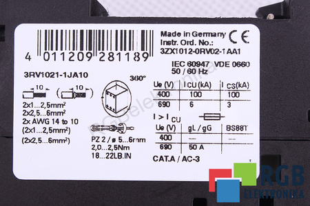 3RV1021-1JA10 SIEMENS
