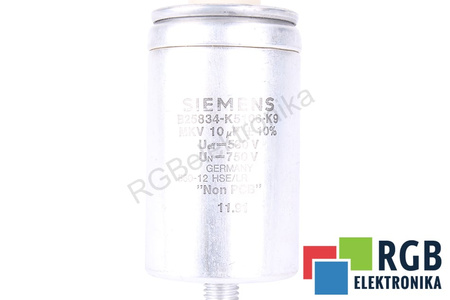 CONDENSATOR B25834-K5106-K9 SIEMENS 10UF, 530V, 750V