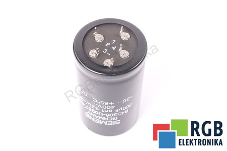 CONDENSATOR B43306-U0957-M1 SIEMENS 950UF, 400VDC CONDENSATOR
