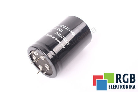 CONDENSATOR B43306-U6337-M2 S+M 25/070/56 330UF, 500VDC CONDENSATOR