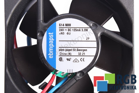 614NHH EBM PAPST 60X60X25MM, 24V EVANTAI