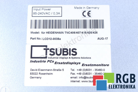 12-0038 ÎNLOCUITOR PENTRU HEIDENHAIN BC110B TNC407 BC110B TNC425 BC110B TNC406 BC110B TNC415 BC110B TNC426 MONITOR LCD