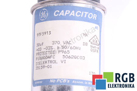 CONDENSATOR 97F5913 GENERAL ELECTRIC 30UF, 370V