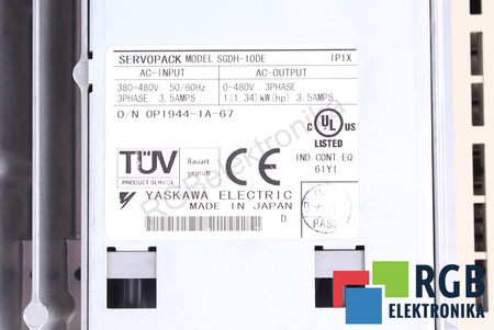 SGDH-10DE YASKAWA SERVOPACK