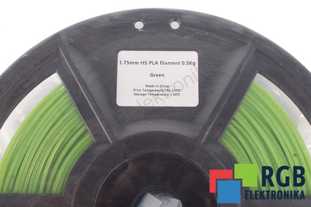 1,75MM HS PLA FILAMENT 0.5KG GREEN FLASHFORGE DIMENSIUNEA EXTERIOARĂ A BOBINEI 180MM, DIMENSIUNEA INTERIOARĂ A BOBINEI 50MM, LĂȚIMEA BOBINEI 45MM