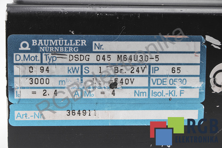 FMB80.51.003 BAUMÜLLER PENTRU DSDG045 M64U30-5 FRÂNĂ