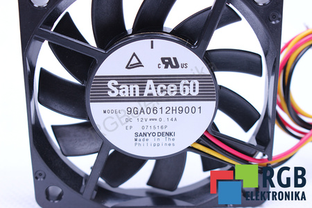 9GA0612H9001 SANYO DENKI SAN ACE 60 60X60X10MM, 12V, 0.14A EVANTAI