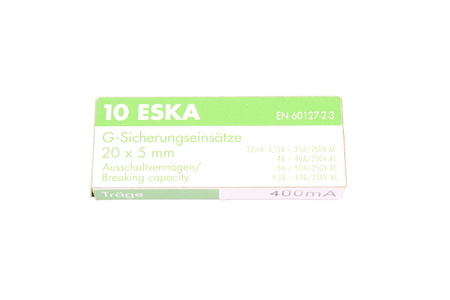 SIGURANȚĂ CU ÎNTÂRZIERE 522.513 ESKA ZKT-0.4A 250V, 0.4A, 5X20MM, 10PCS