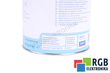 LGLT 2/1 SKF NLGI 1 1KG UNSOARE LA TEMPERATURI JOASE PENTRU VITEZE MARI