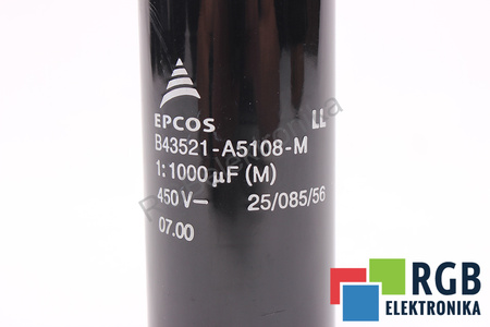 CONDENSATOR B43521-A5108-M EPCOS 1:1000UF, 450VDC CONDENSATOR