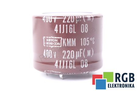 CONDENSATOR 41J16L08 NIPPON 220UF, 400VDC CONDENSATOR
