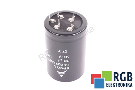 CONDENSATOR B43306-U6337-M2 EPCOS 25/070/56 330UF, 500VDC CONDENSATOR