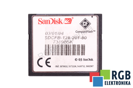 SDCFB-128-201-80 SANDISK INDUSTRIAL GRADE COMPACT FLASH 128MB