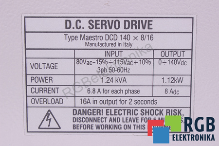 140X8/16 CONTROL TECHNIQUES DCD