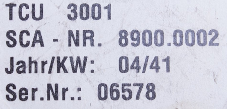 8900.0002 SCA SCA SCHUCKER TCU 3001