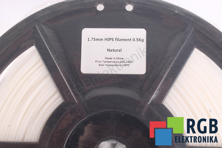 1,75MM HIPS FILAMENT 0.5KG NATURAL FLASHFORGE DIMENSIUNEA EXTERIOARĂ A BOBINEI 180MM, DIMENSIUNEA INTERIOARĂ A BOBINEI 50MM, LĂȚIMEA BOBINEI 45MM