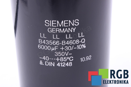 CONDENSATOR B43566-B4608-Q SIEMENS 6000UF, 350VDC CONDENSATOR