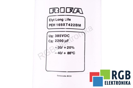 CONDENSATOR PEH169XT422BM RIFA 2200UF, 385V